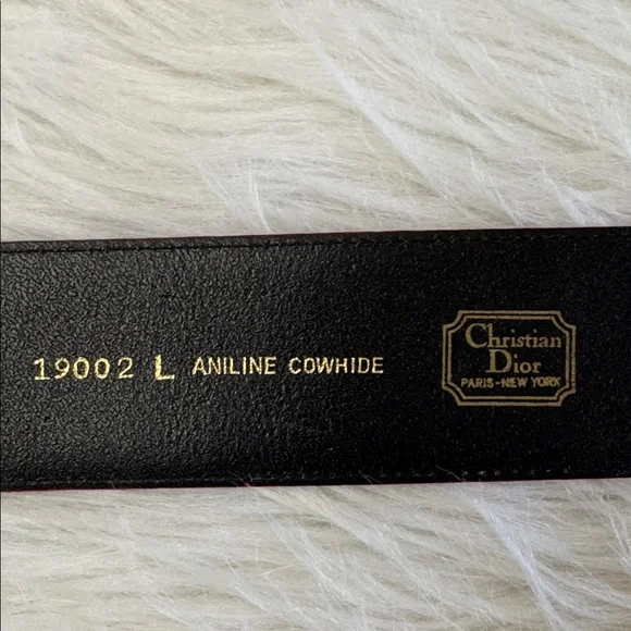 Christian Dior Vibrant Red Textured Aniline Cowhide Leather Belt Size L - Picture 11 of 14